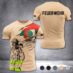 Firefighter Augsburg Germany customize T-shirt 3d 168