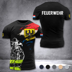 Firefighter Heilbronn Germany customize T-shirt 3d 168
