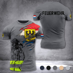 Firefighter Heilbronn Germany customize T-shirt 3d 168