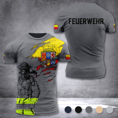 Firefighter Mülheim an der Ruhr Germany customize T-shirt 3d 168