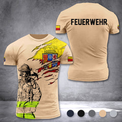 Firefighter Mülheim an der Ruhr Germany customize T-shirt 3d 168