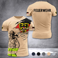 Firefighter Reutlingen Germany customize T-shirt 3d 168
