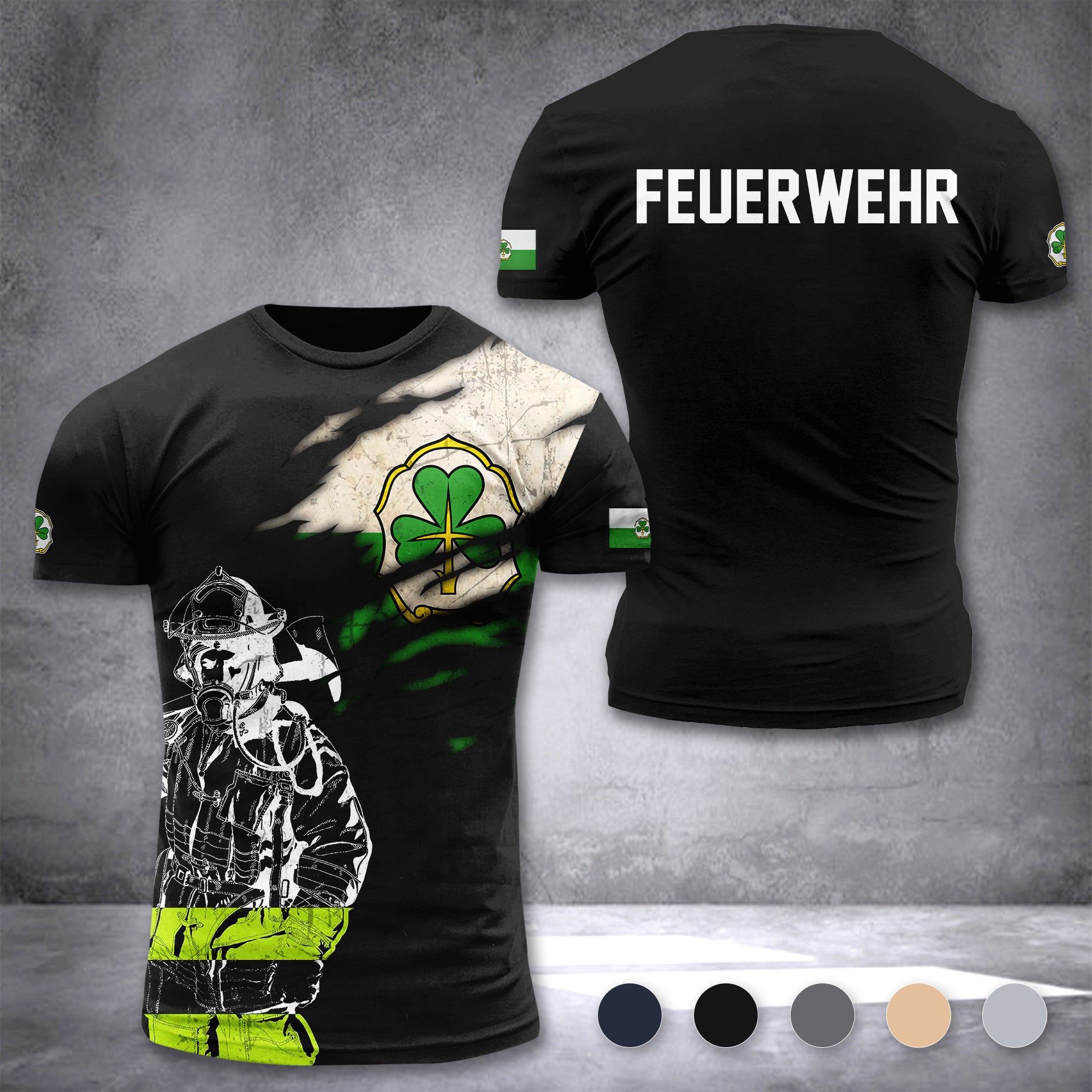 Firefighter Fürth Germany customize T-shirt 3d 168