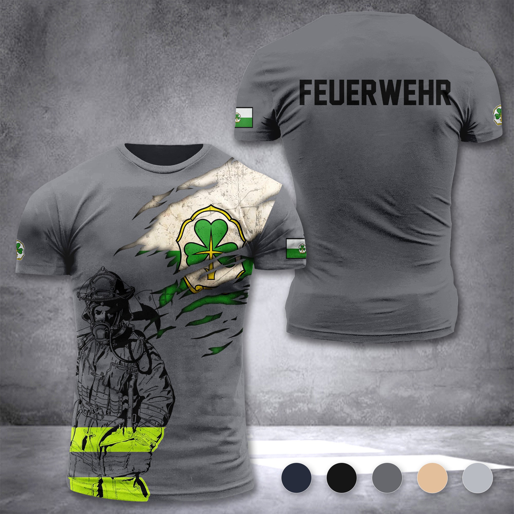 Firefighter Fürth Germany customize T-shirt 3d 168