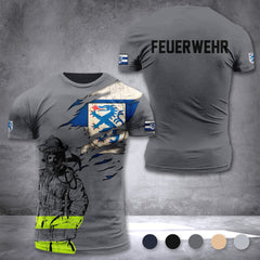 Firefighter Ingolstadt Germany customize T-shirt 3d 168