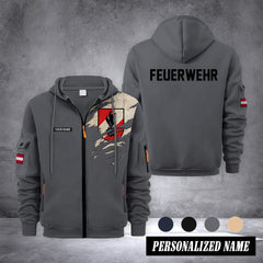 Firefighter Austria customize Zipper cardigan jacket 0909
