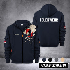 Firefighter Austria customize Zipper cardigan jacket 0909