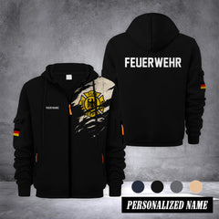 Firefighter Germany customize Zipper cardigan jacket 0909