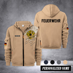Firefighter Germany customize Zipper cardigan jacket 0909