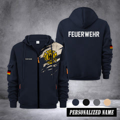 Firefighter Germany customize Zipper cardigan jacket 0909