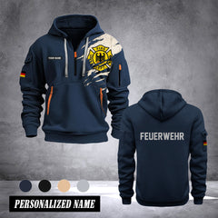 Firefighter Germany customize Hoodie Half Zipper 0909