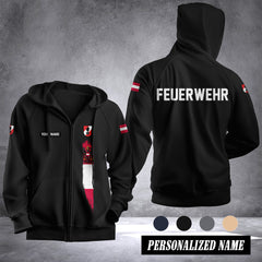Firefighter Austria Fleece Zipper Hoodie 139