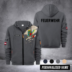 Firefighter Lower Austria customize Zipper cardigan jacket 0909