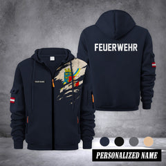 Firefighter Lower Austria customize Zipper cardigan jacket 0909