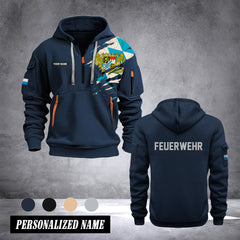 Firefighter Bavaria Germany customize Hoodie Half Zipper 0909