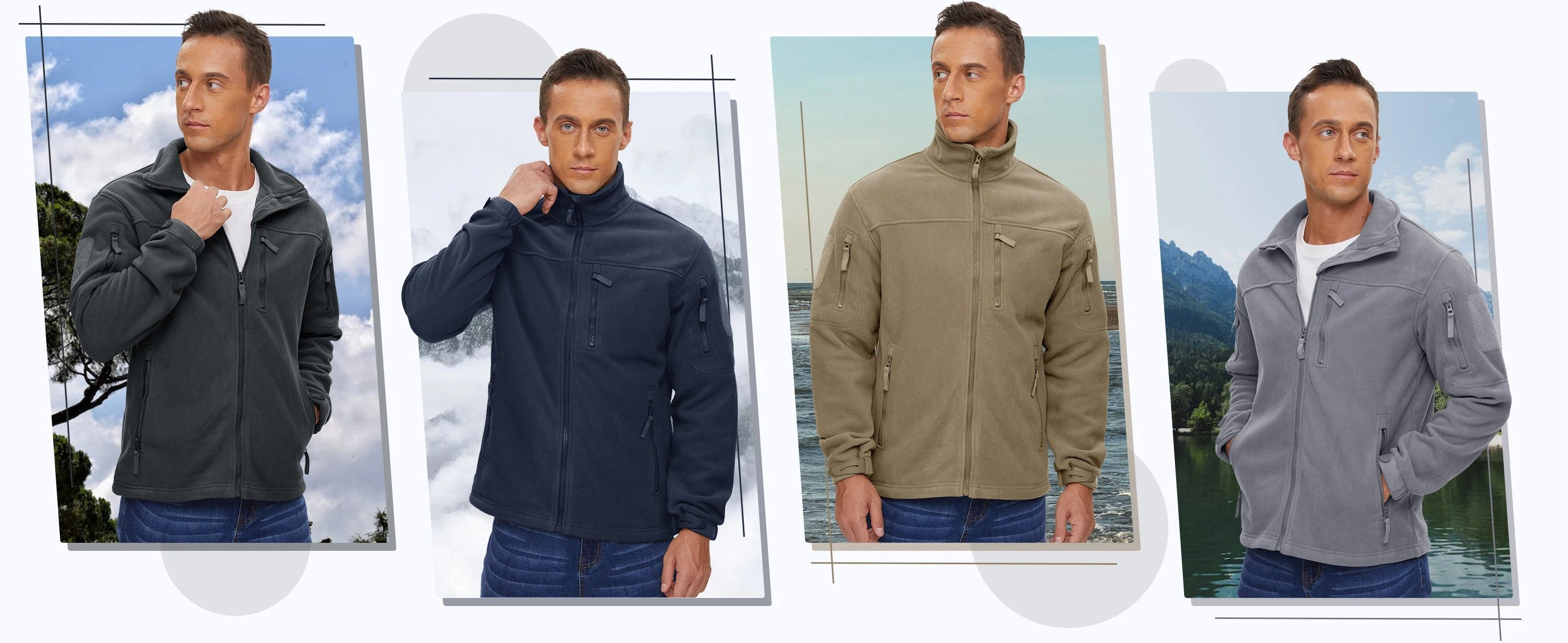 Firefighter Fleecejacke – Warme Thermojacke für Damen & Herren, Arbeitsjacke mit Zipper-Taschen, Ideal für Wandern, Training & Outdoor