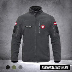 Soldier Austria Fleecejacke – Warme Thermojacke für Damen & Herren, Arbeitsjacke mit Zipper-Taschen, Ideal für Wandern, Training & Outdoor