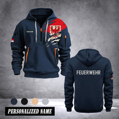 Firefighter Brandenburg Germany customize Hoodie Half Zipper 0909