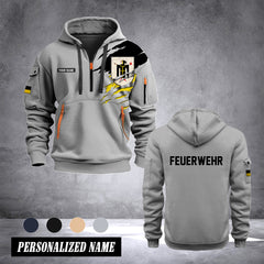 Firefighter Munich Germany customize Hoodie Half Zipper 0909