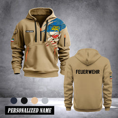 Firefighter Rostock Germany customize Hoodie Half Zipper 0909