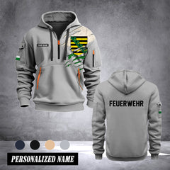 Firefighter Sachsen Germany customize Hoodie Half Zipper 0909