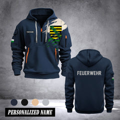 Firefighter Sachsen Germany customize Hoodie Half Zipper 0909