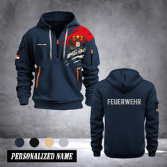 Firefighter Cologne Germany customize Hoodie Half Zipper 0909