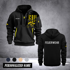 Firefighter Dresden Germany customize Hoodie Half Zipper 0909