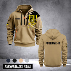 Firefighter Dresden Germany customize Hoodie Half Zipper 0909
