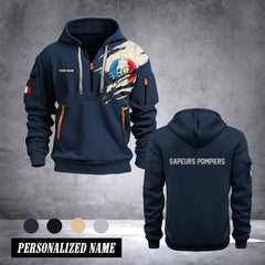 Firefighter France customize Hoodie Half Zipper 0909