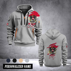 Austria 2 customize Hoodie Half Zipper 0909