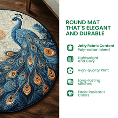Bigfoot & Sasquatch Crossing Round Mat 0510