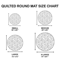 Bigfoot & Sasquatch Crossing Round Mat 0510