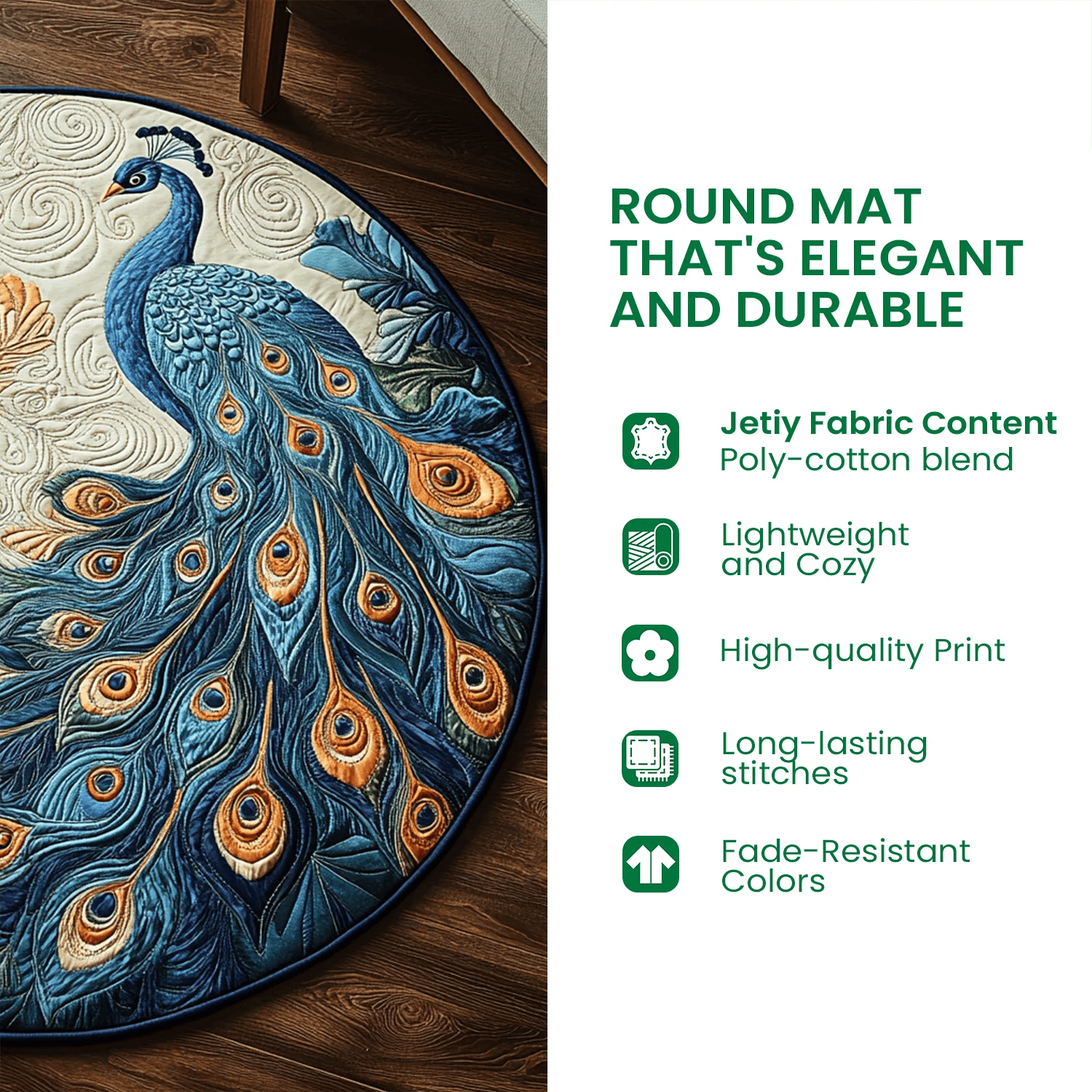 Sasquatch Surprise Quilted Round Mat 0510