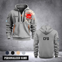 Chicago Firefighter customize Hoodie Half Zipper 0909