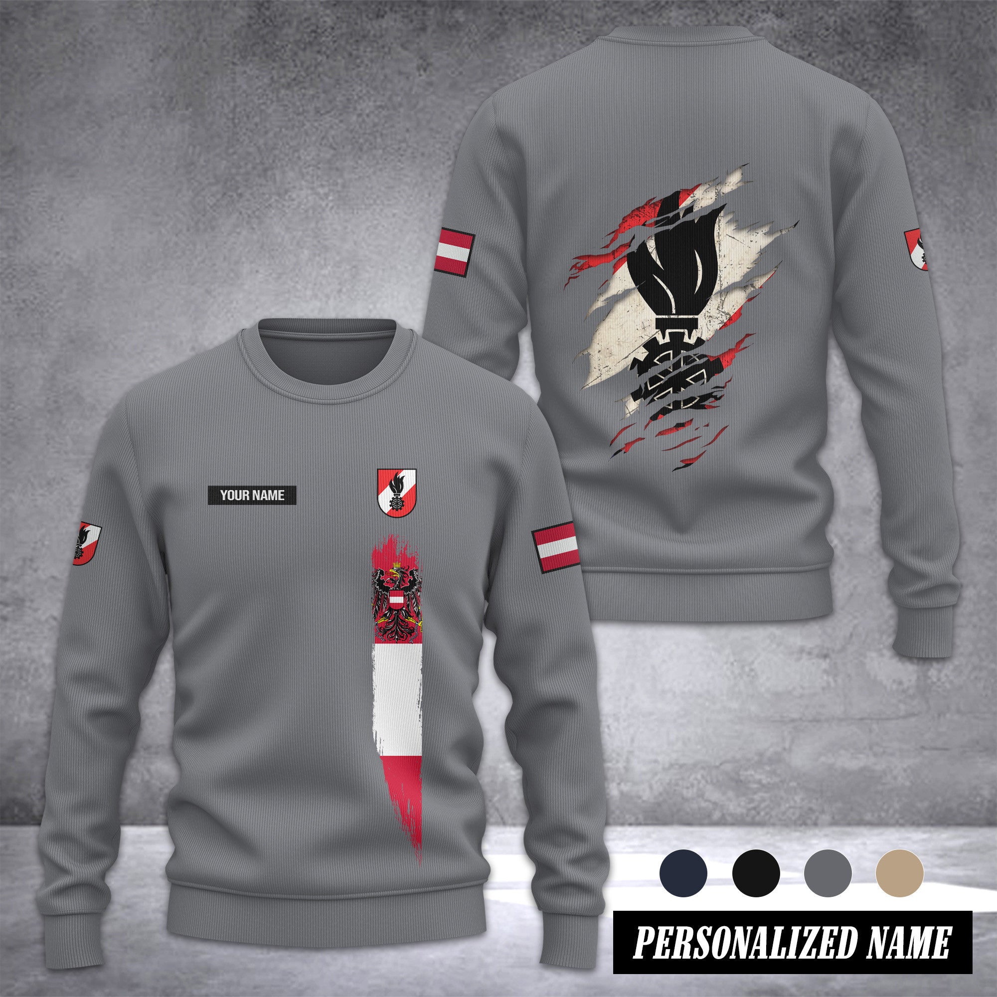 Firefighter Austria Ugly Sweater Customize 3d printed 2