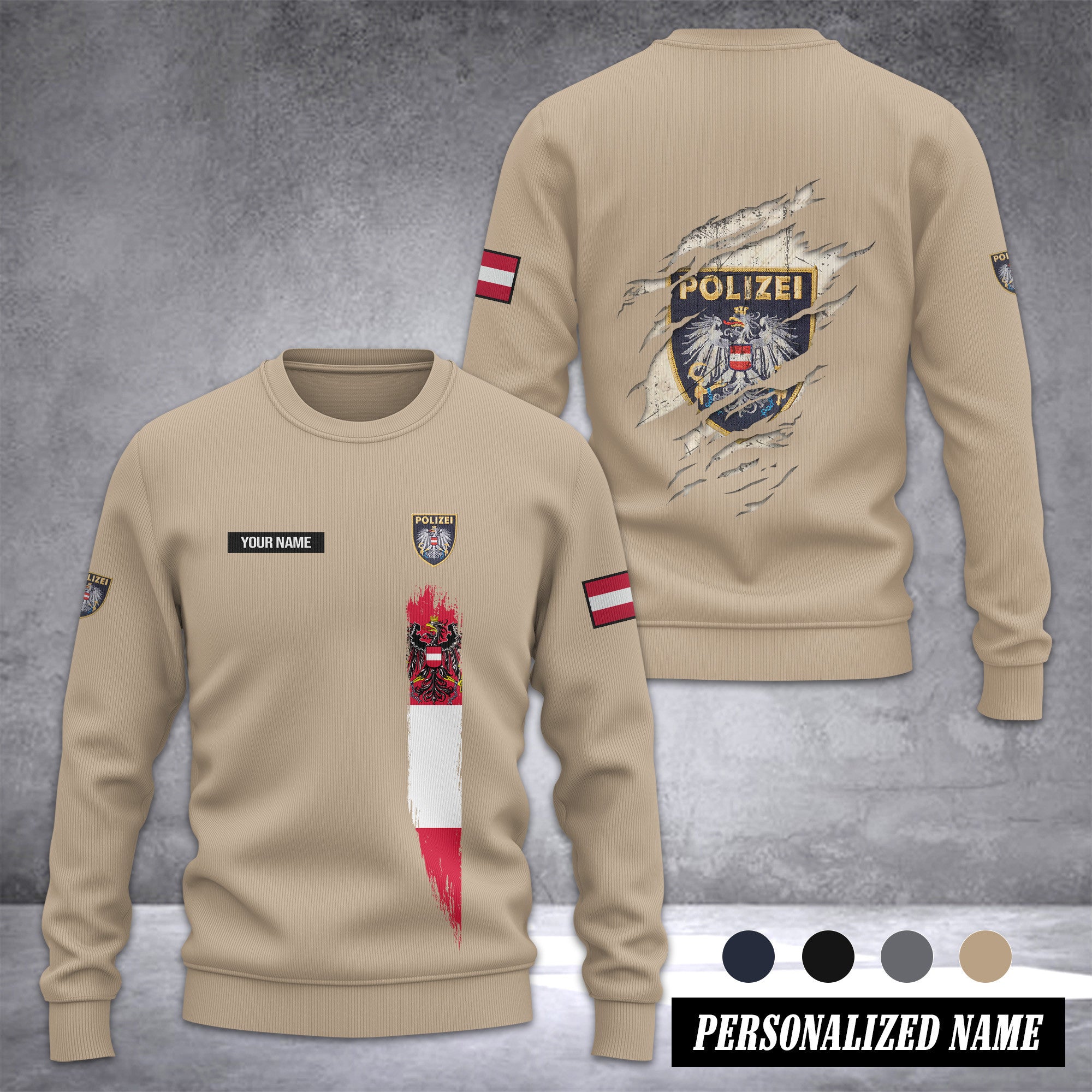 Polizei Austria Ugly Sweater Customize 3d printed 2