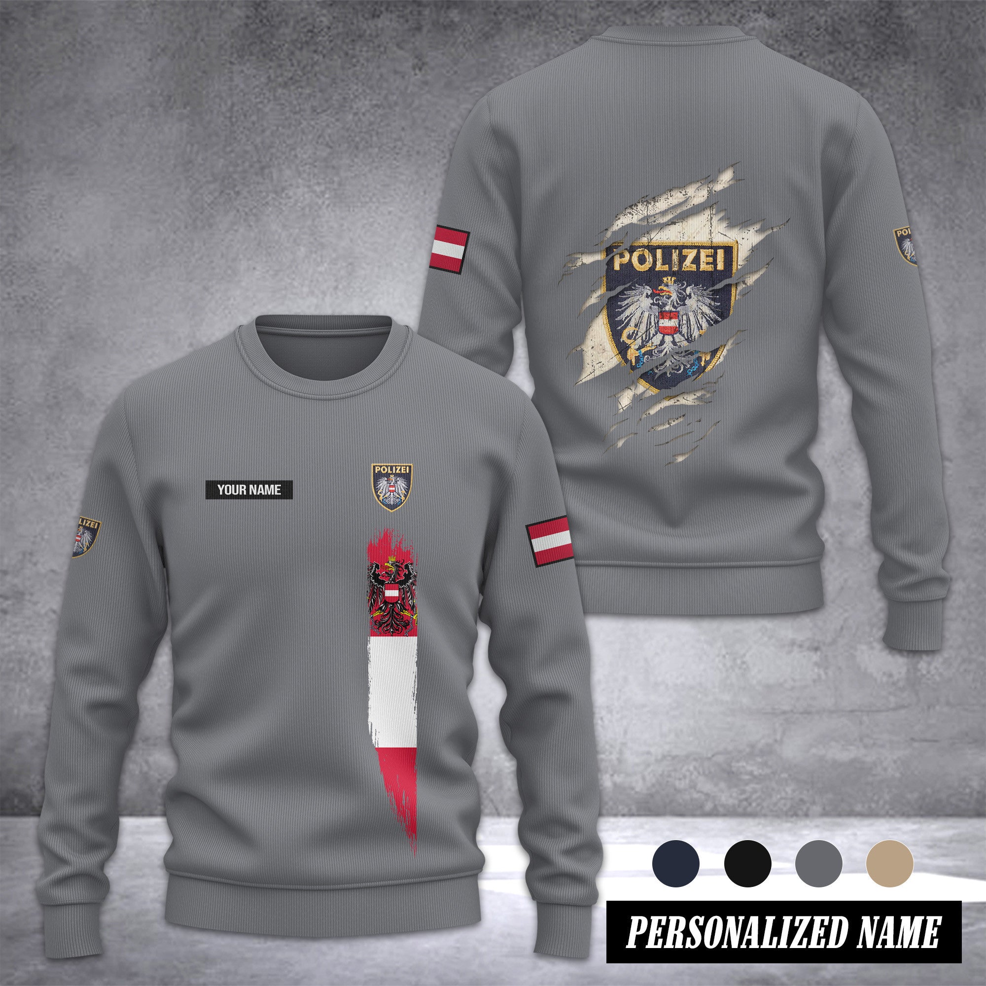 Polizei Austria Ugly Sweater Customize 3d printed 2