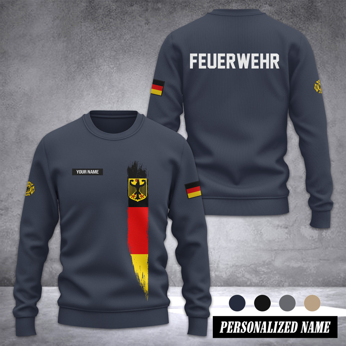 Firefighter Germany Ugly Sweater Customize 3d printed 2
