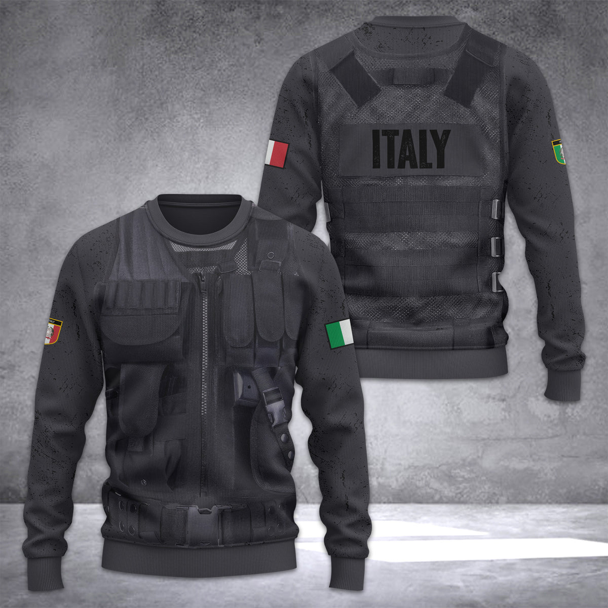 Italy tatical Ugly Sweater Customize 3d printed