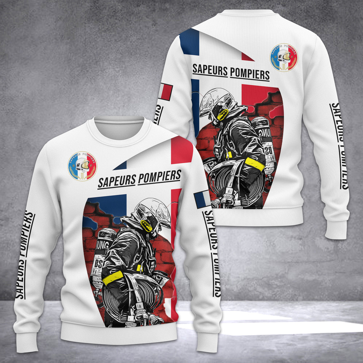 Firefighter France Ugly Sweater Customize 3d printed CDR 2