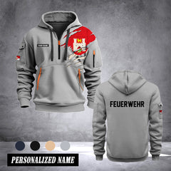 Firefighter Hannover Germany customize Hoodie Half Zipper 0909