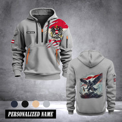 Firefighter Austria customize Hoodie Half Zipper eagle