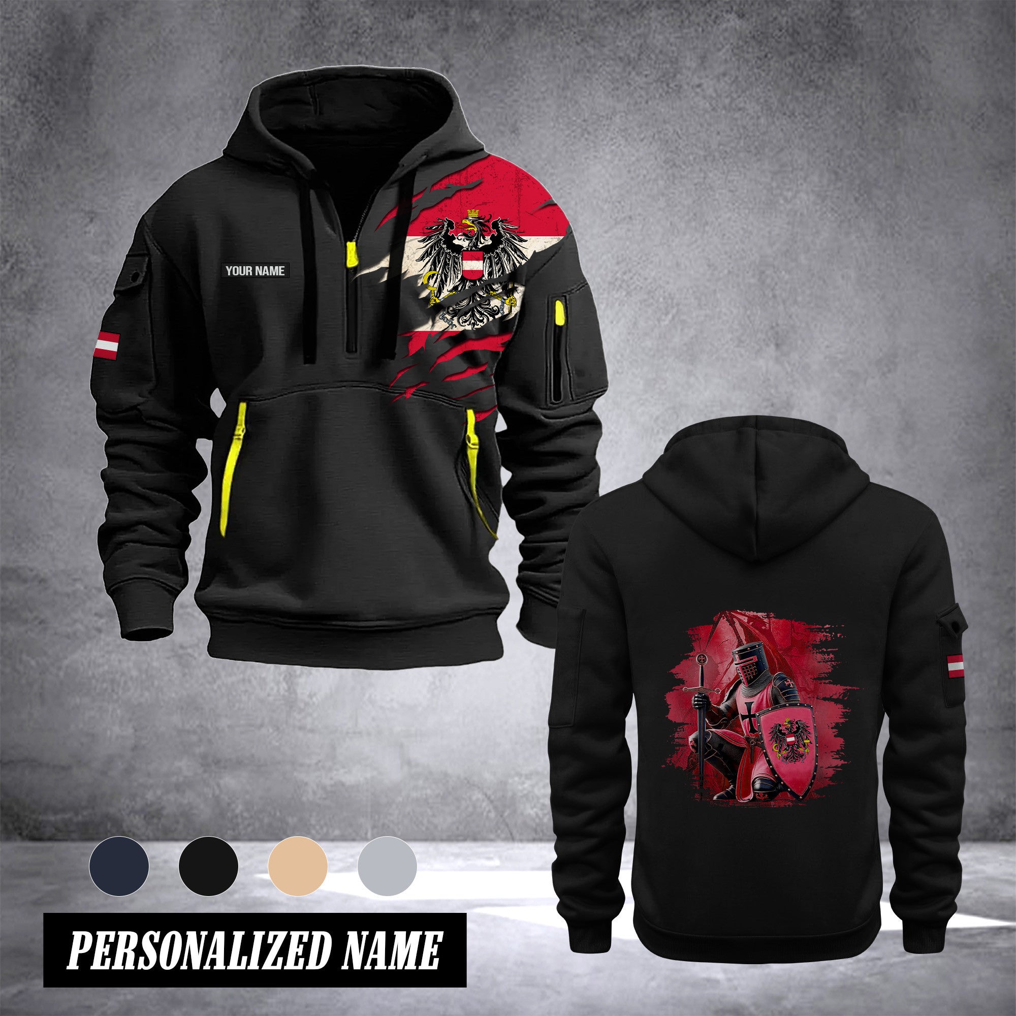 Firefighter Austria customize Hoodie Half Zipper spt