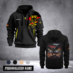 Firefighter Germany customize Hoodie Half Zipper eagle