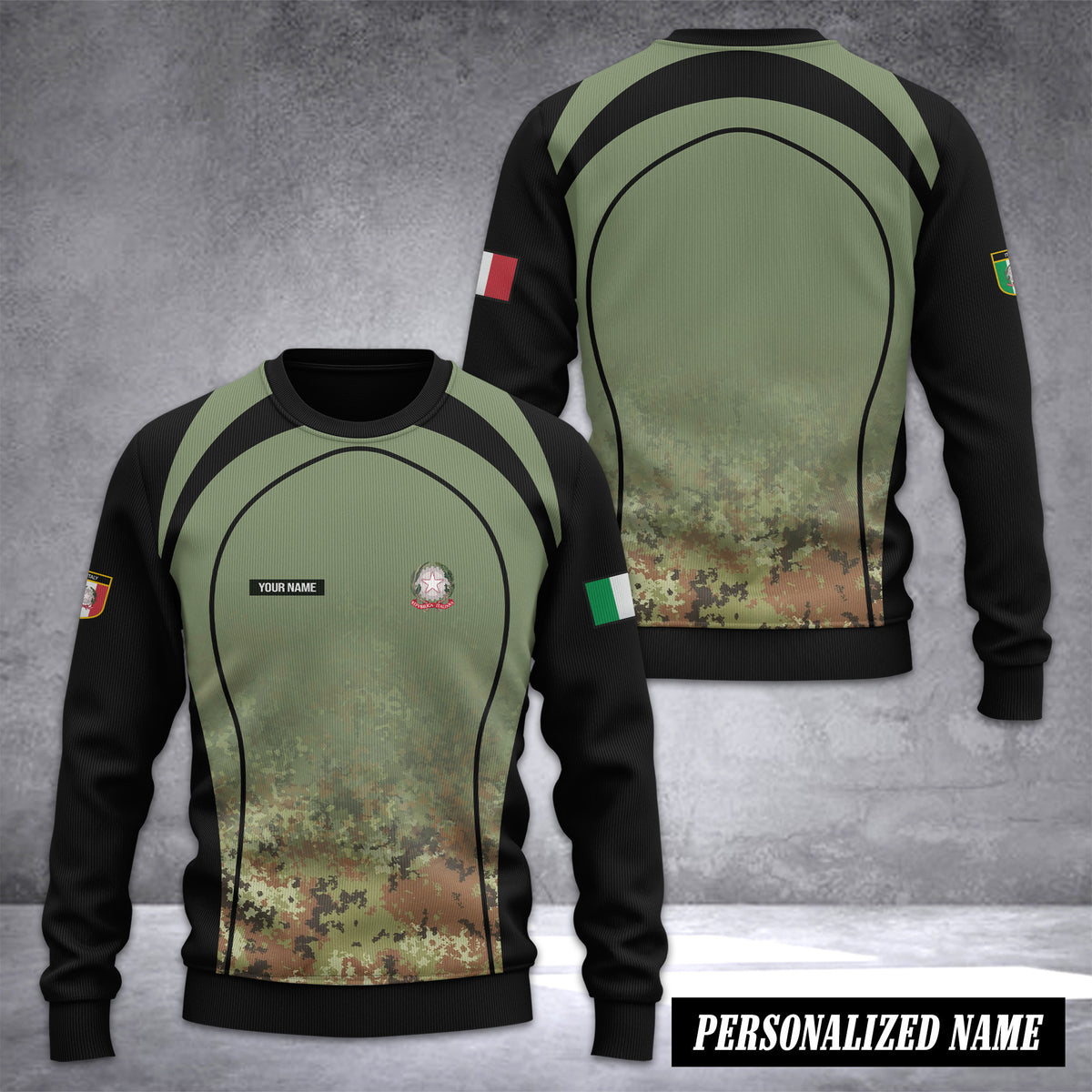 Italy Ugly Sweater Customize 3d printed color camouflag