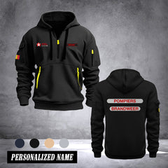 Firefighter Belgium customize Hoodie Half Zipper DPE