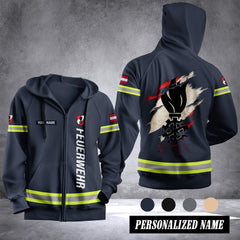 Firefighter Austria Fleece Zipper Hoodie 0909