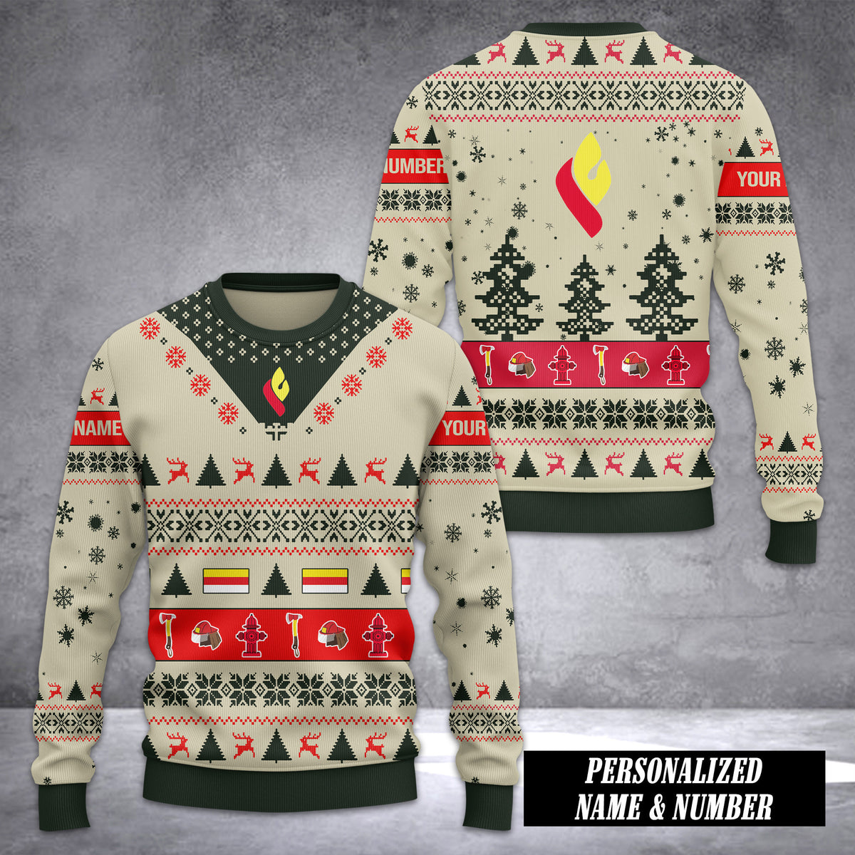 Firefighter Kärnten Austria Ugly Sweater Christmas Customize 3d printed