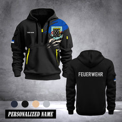 Firefighter Bochum Germany customize Hoodie Half Zipper 0909